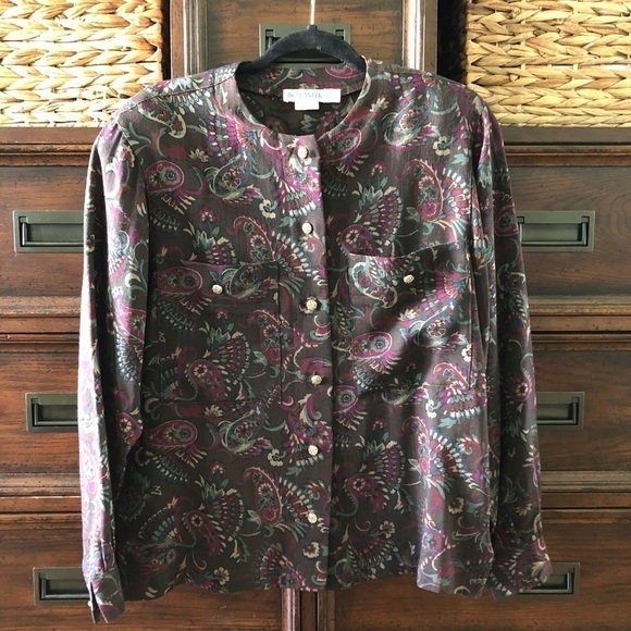 Vintage Doncaster paisley soft blazer in size 10 - Picture 1 of 7